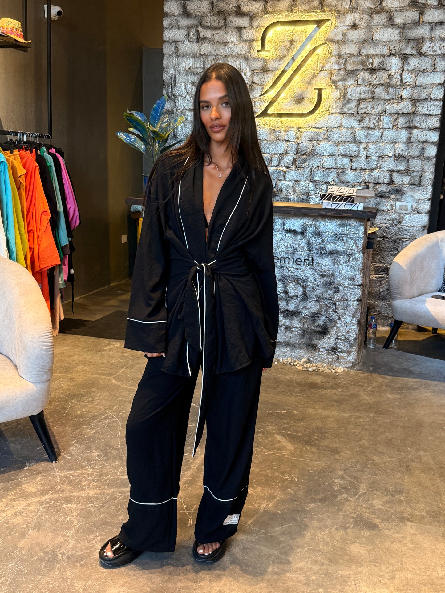 Wrap kimono set