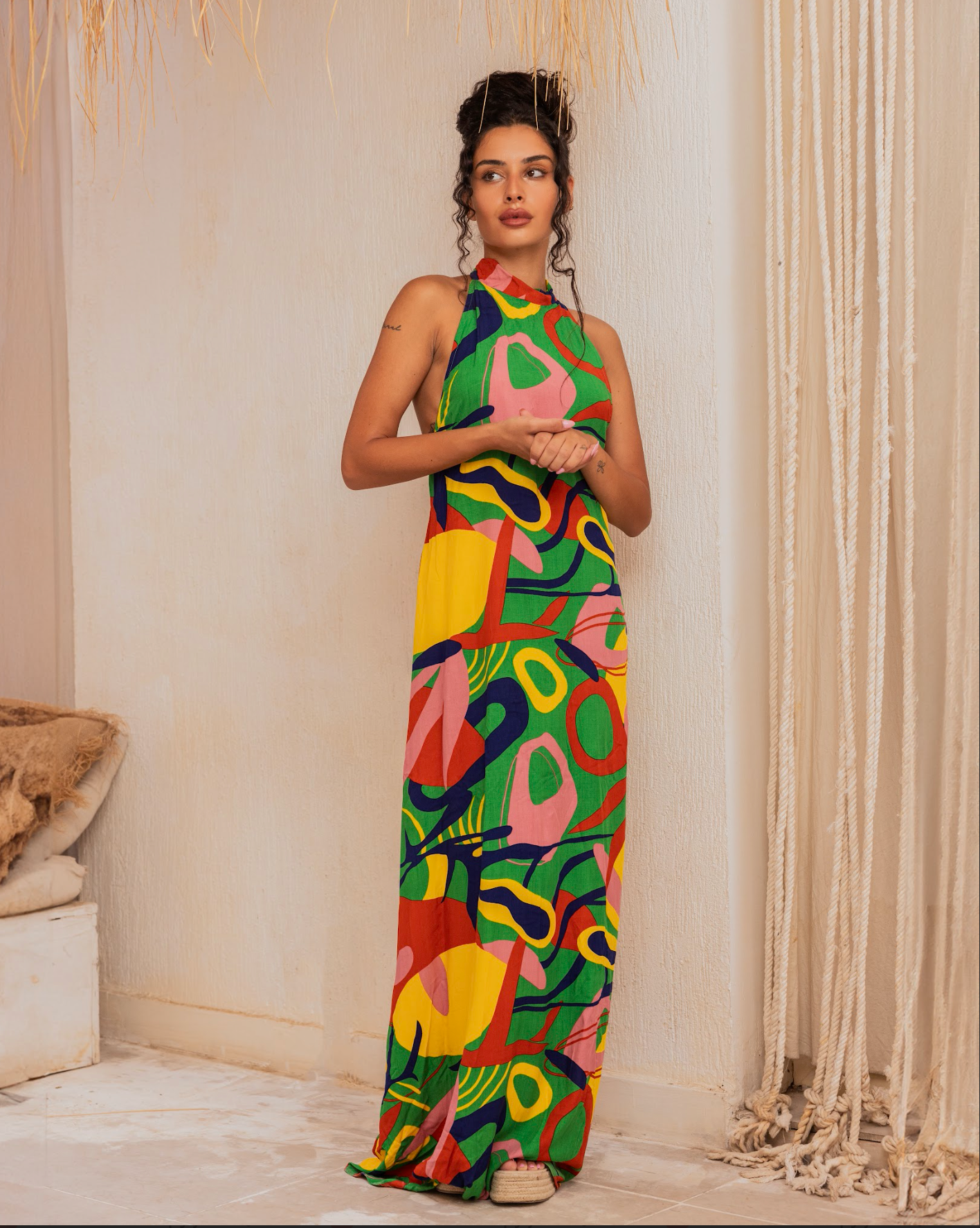 backless traditional dress Zia Backless Maxi Dress