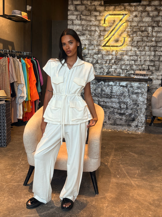 Tie waist tracksuit
