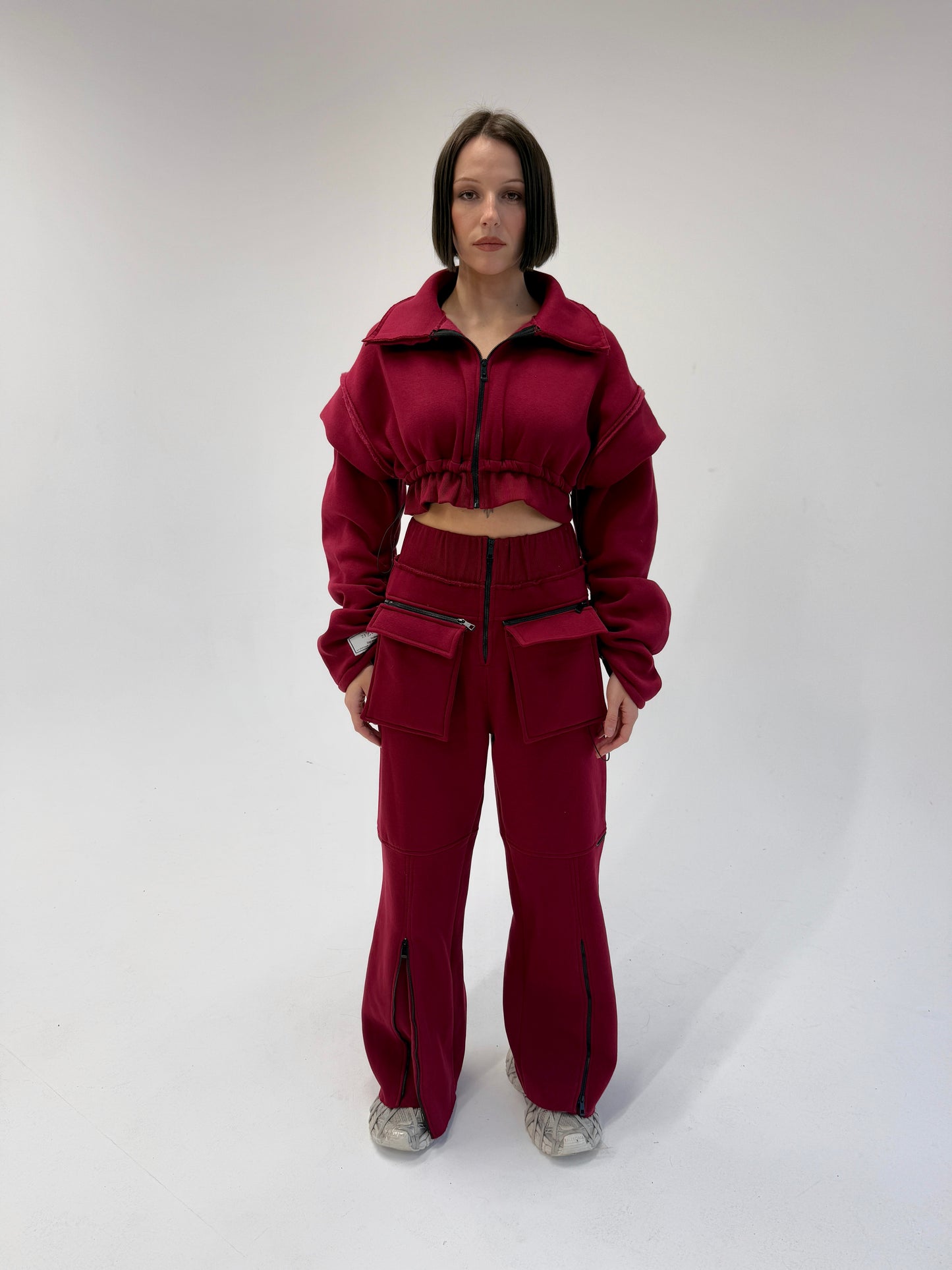 Playing Pockets Tracksuit-Burgendy