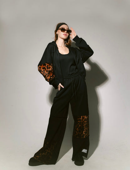 Milton X leopard Tracksuit-black