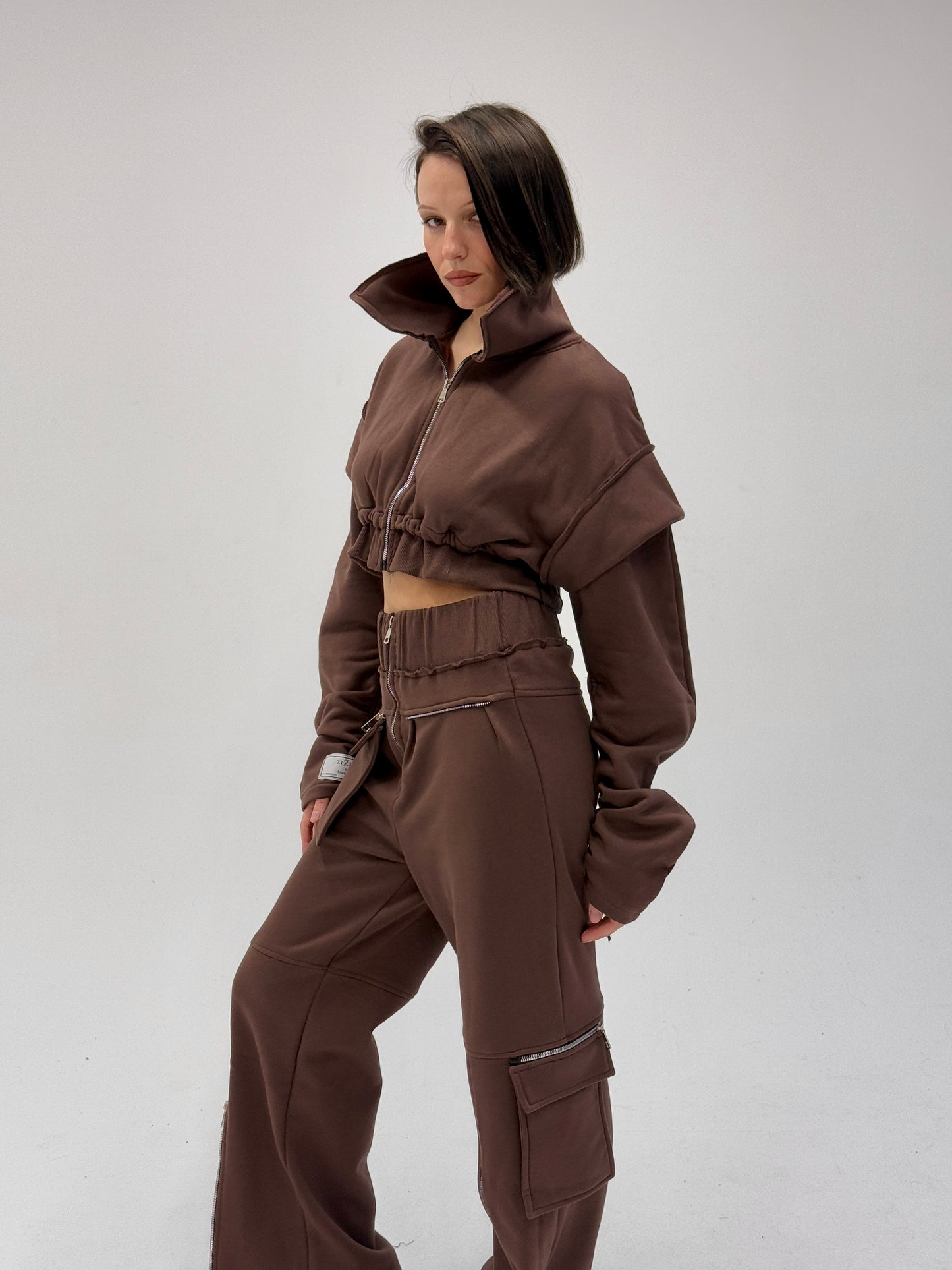 Playing Pockets Tracksuit-Brown