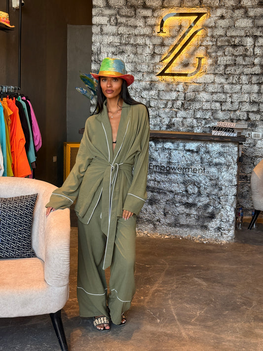 Wrap kimono set