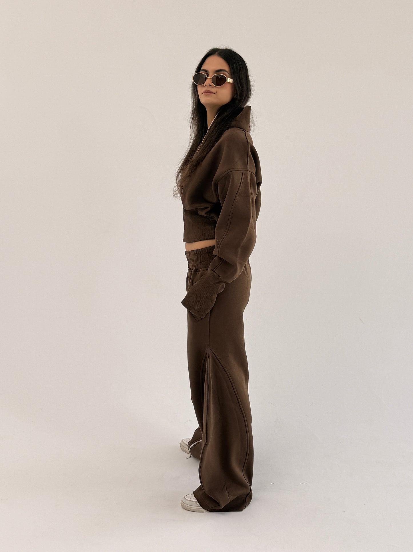 Zip up tracksuit- brown