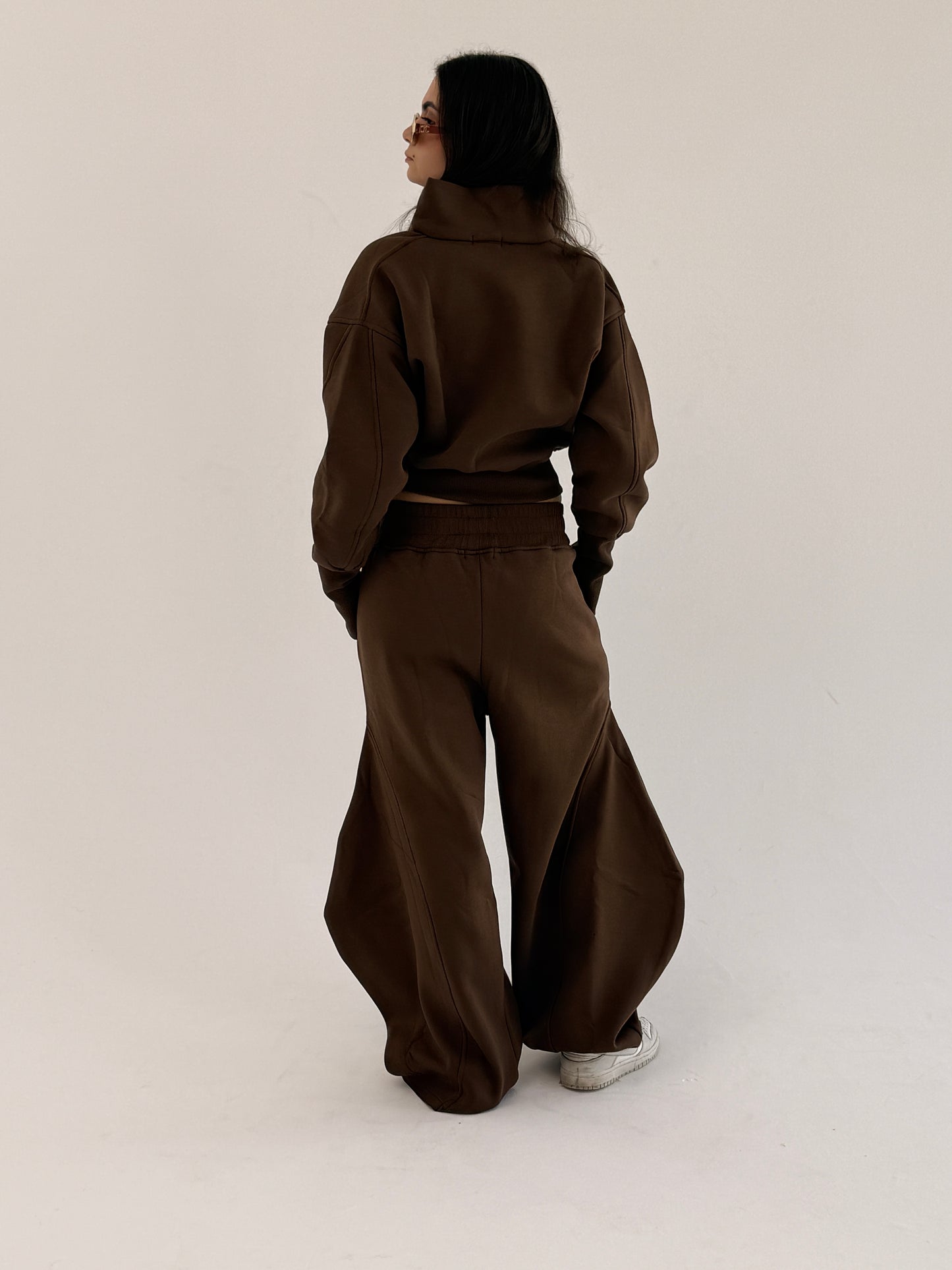 Zip up tracksuit- brown