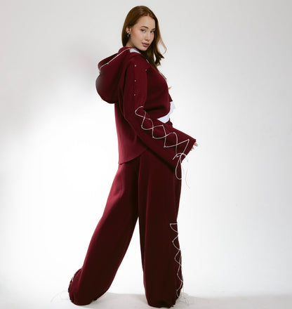 Entanglement tracksuit-burgendy