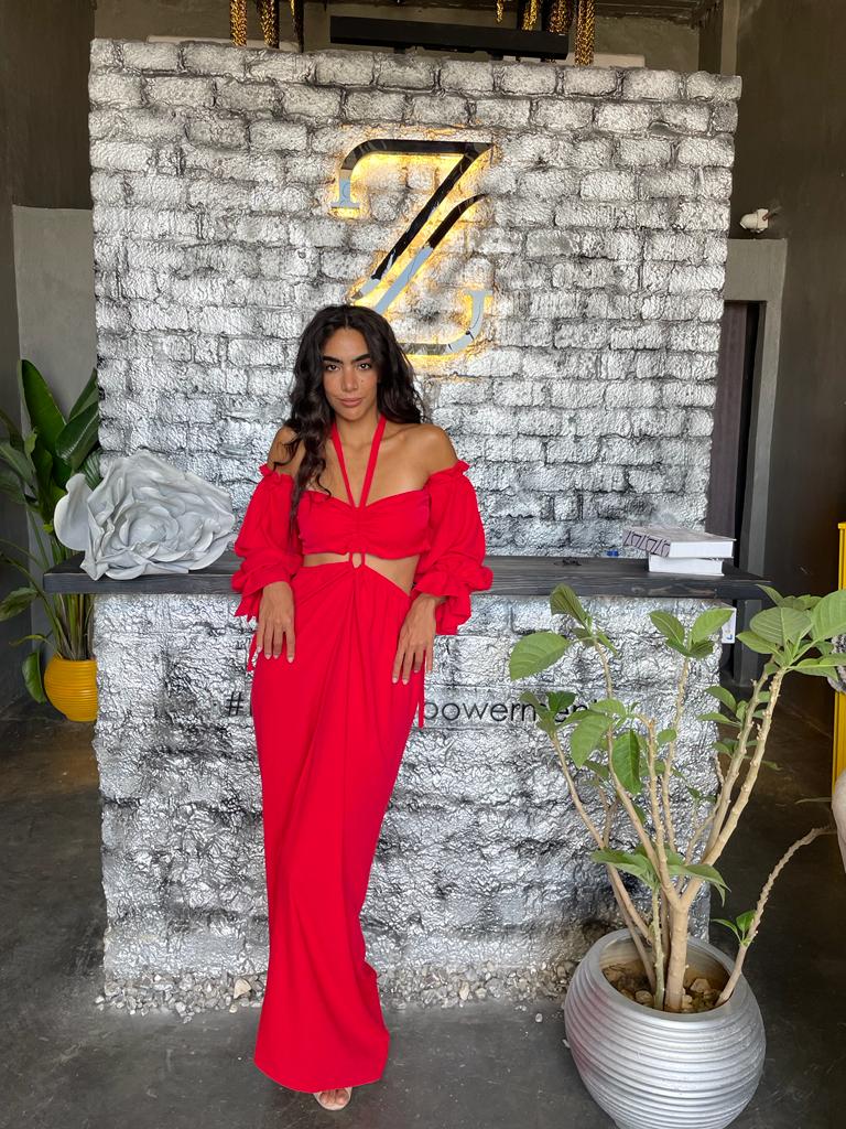 Off Shoulder Red Tube Top Dress